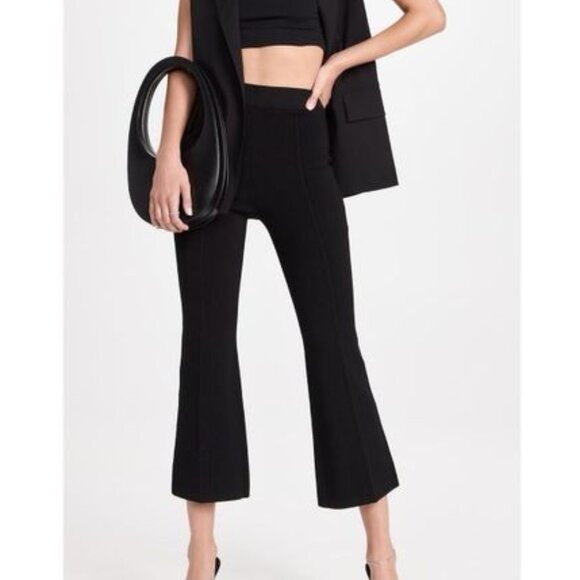 A.L.C. Women's Brooklyn Flared Knit Pants in Black - Picture 1 of 9